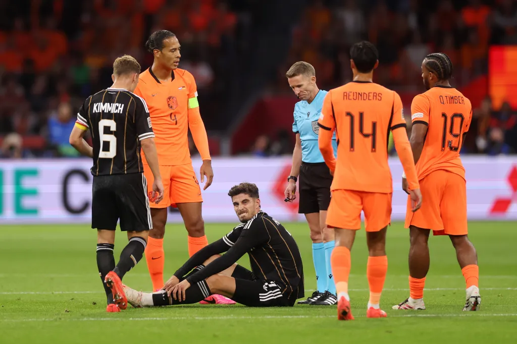 Kai Havertz receives treatment during international duty