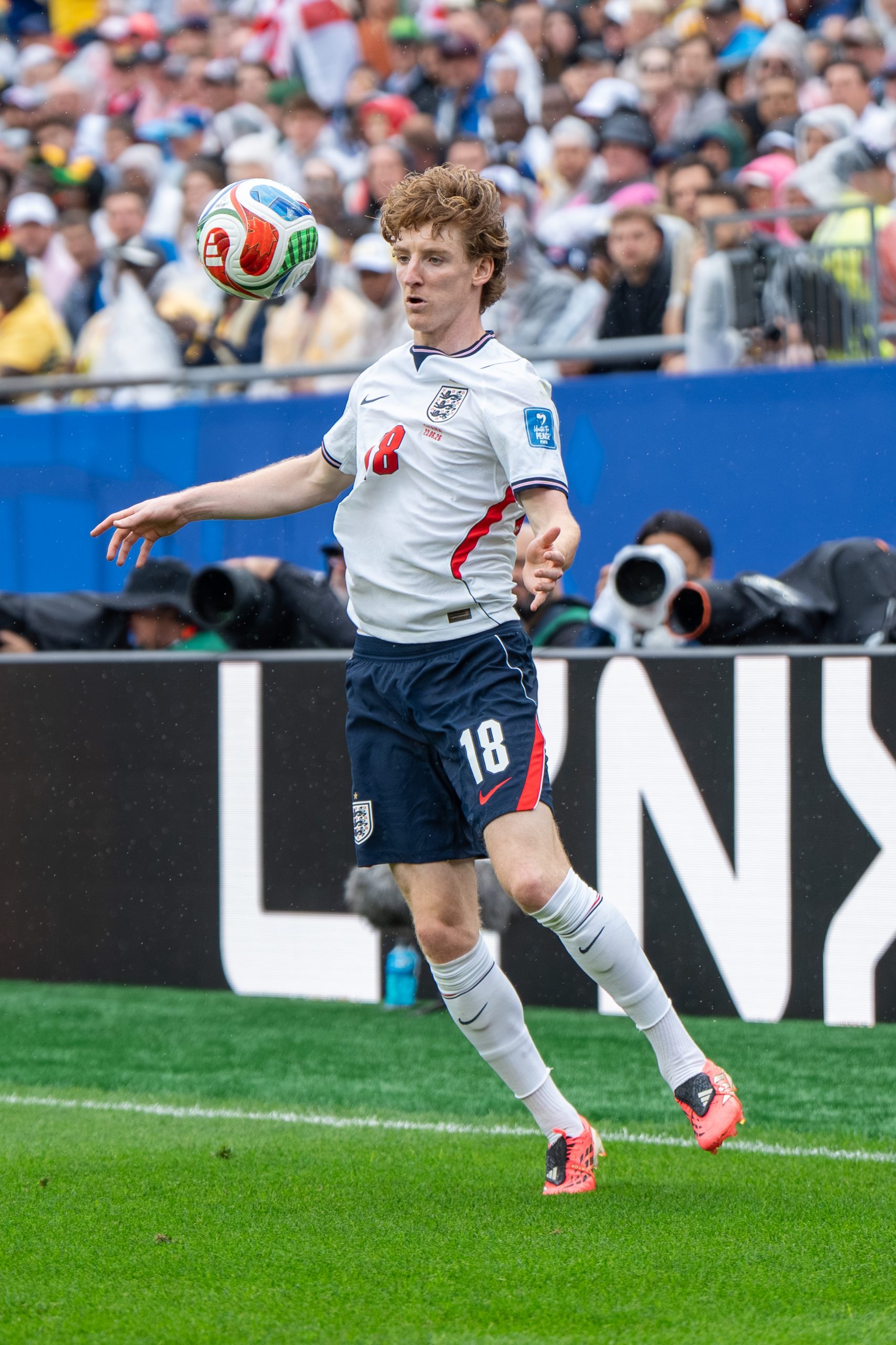 Anthony Gordon playing for England