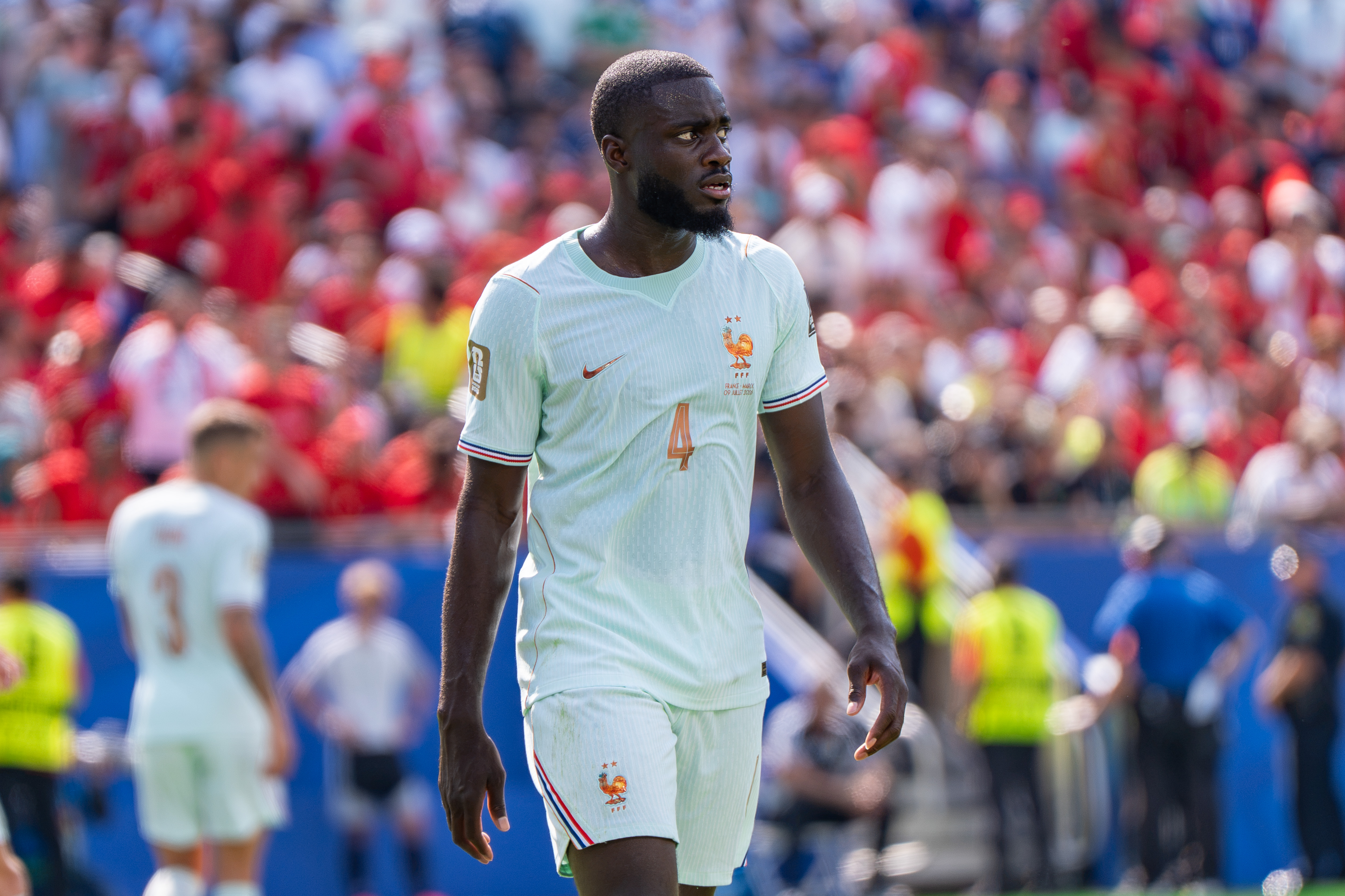 Dayot Upamecano playing for France in 2026