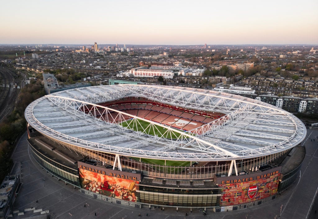 Aerial view of Arsenal's Emirates Stadium