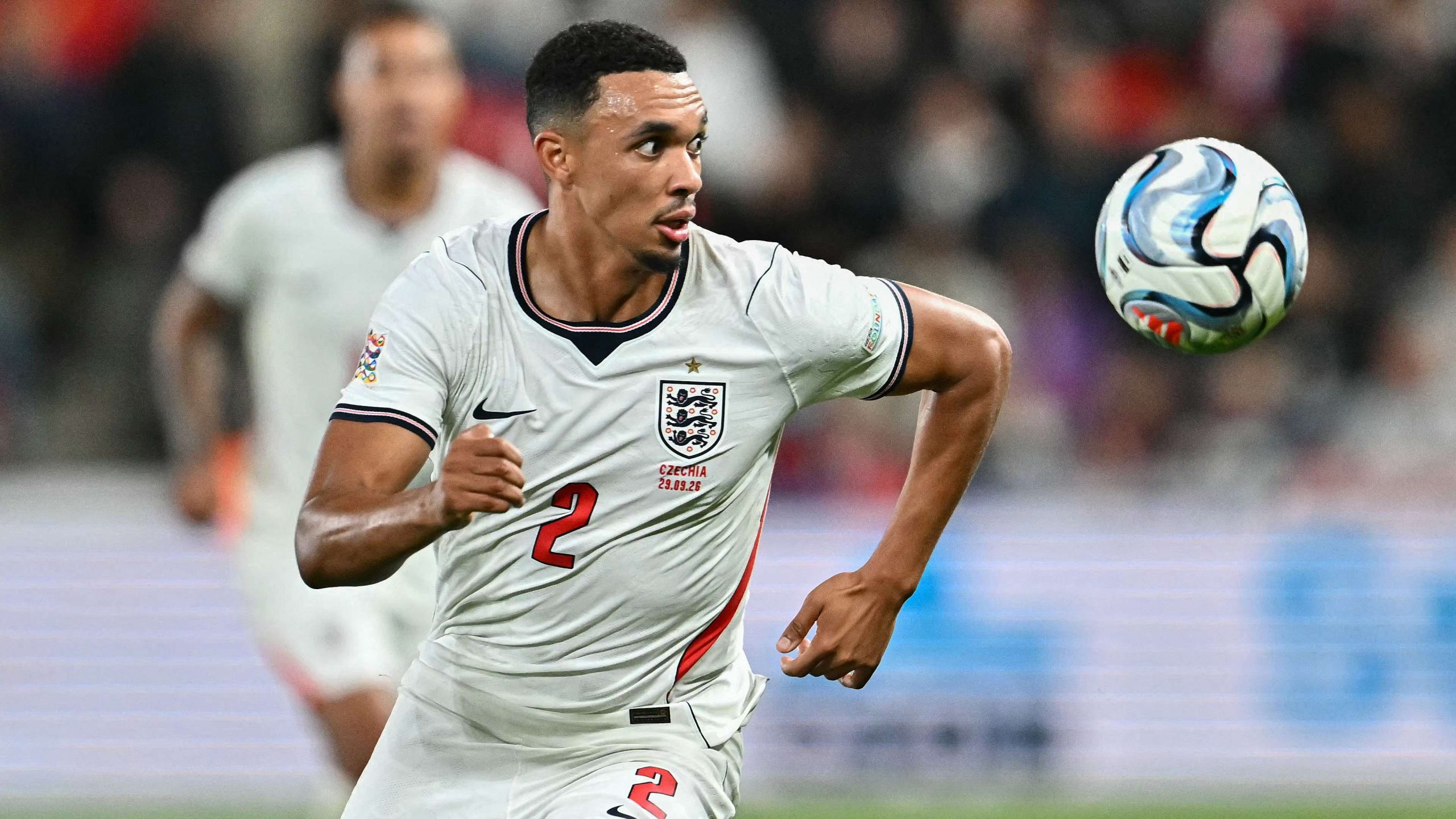 England players during the Nations League match against Czechia