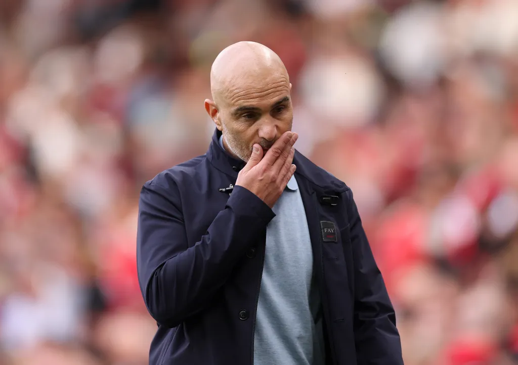 Manchester City manager Enzo Maresca on the touchline