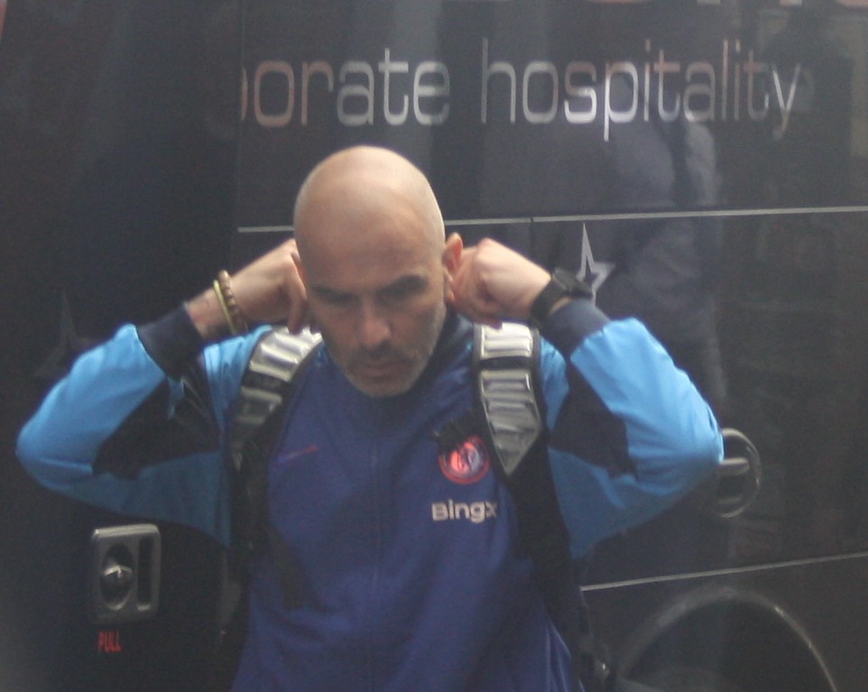 Enzo Maresca on the touchline