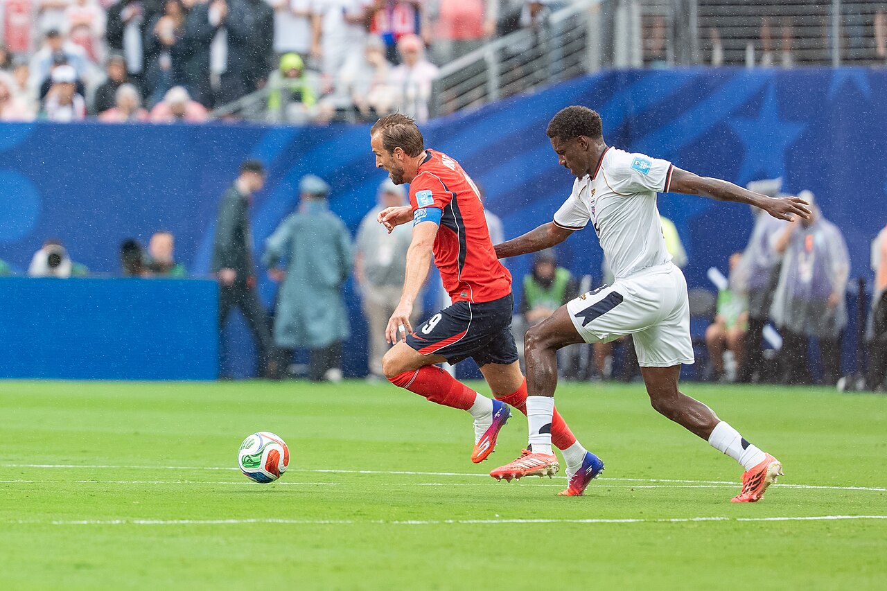 Harry Kane playing for England in 2026