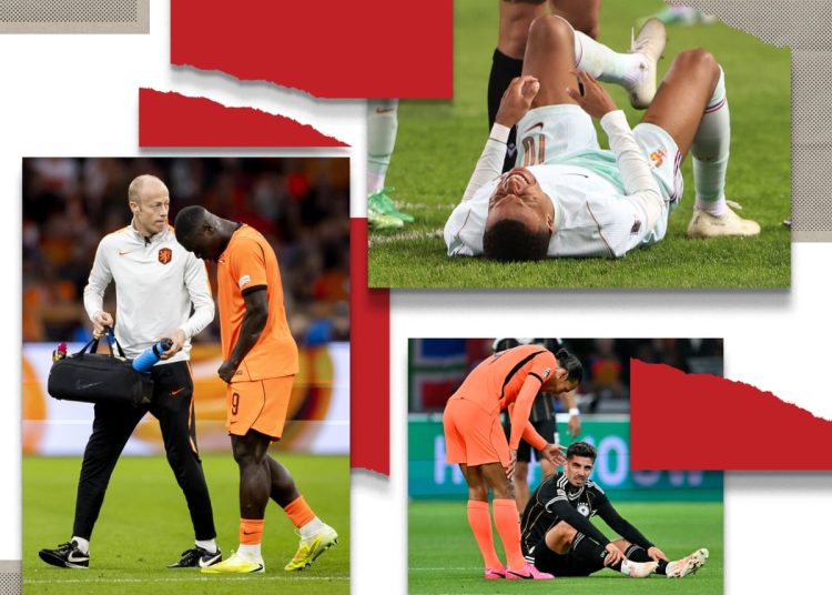 Kai Havertz, Kylian Mbappe and Brian Brobbey among players injured on international duty