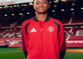 Isaac Konde after joining Manchester United in 2026