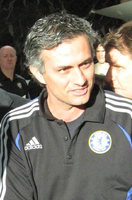 Jose Mourinho on the touchline