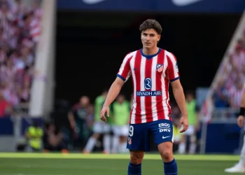 Julian Alvarez in Atletico Madrid colours during the 2026-27 season