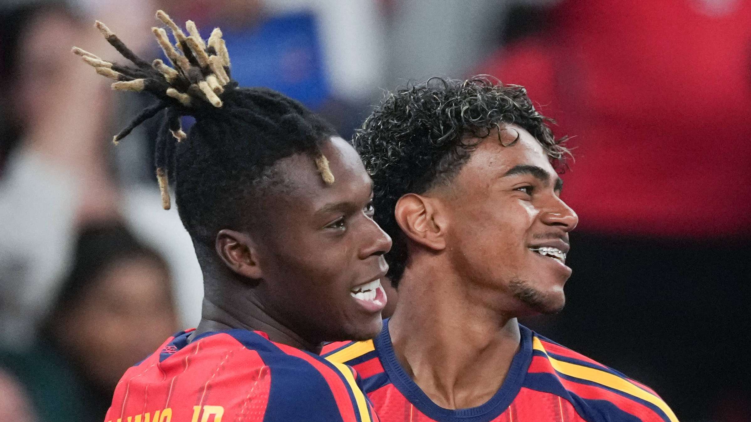 Lamine Yamal in action for Spain
