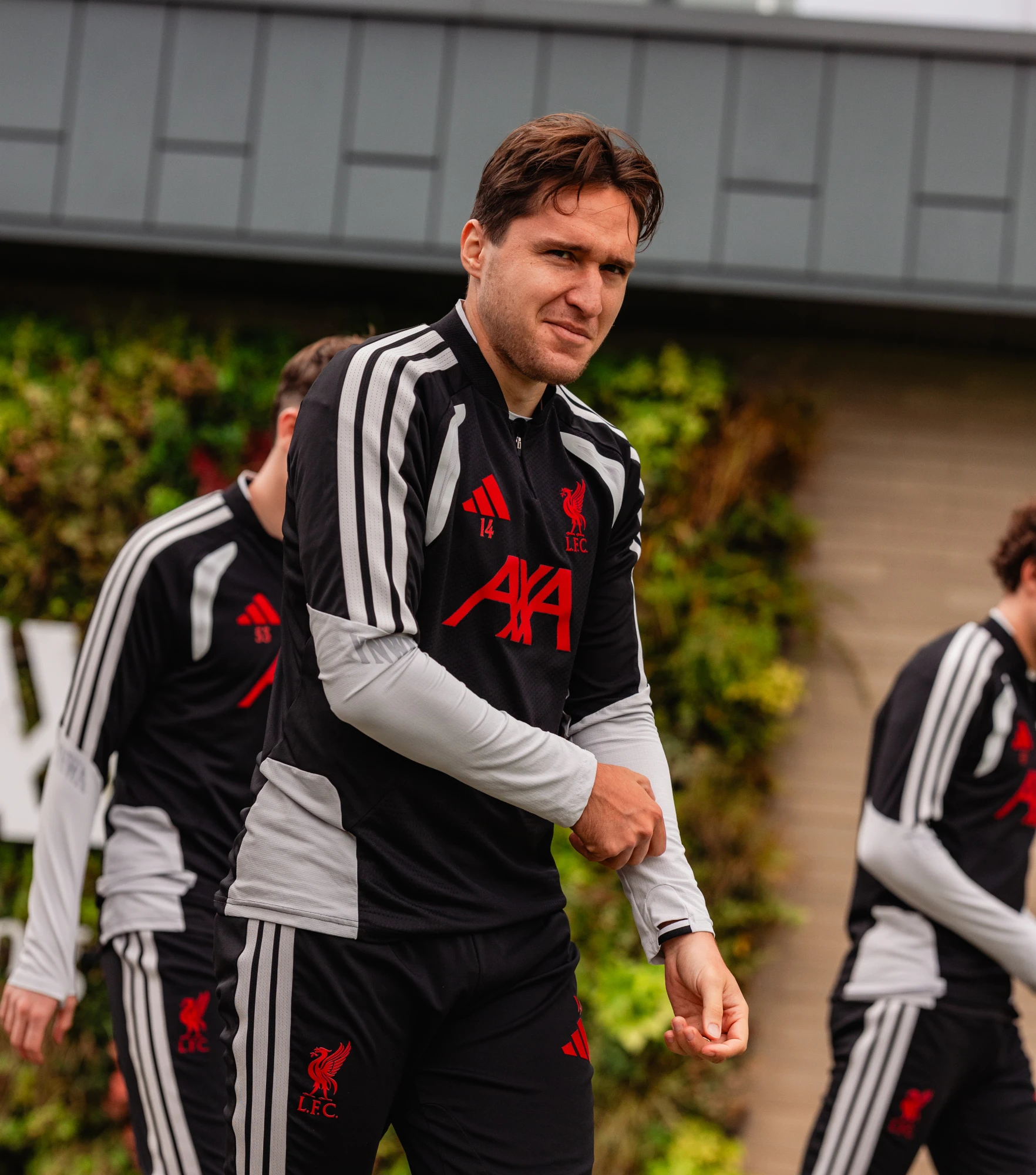 Liverpool first-team player training at the AXA Training Centre