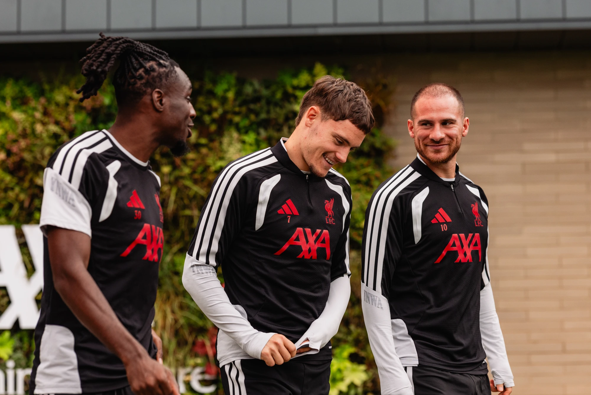 Liverpool squad preparing for the Premier League meeting with Manchester City