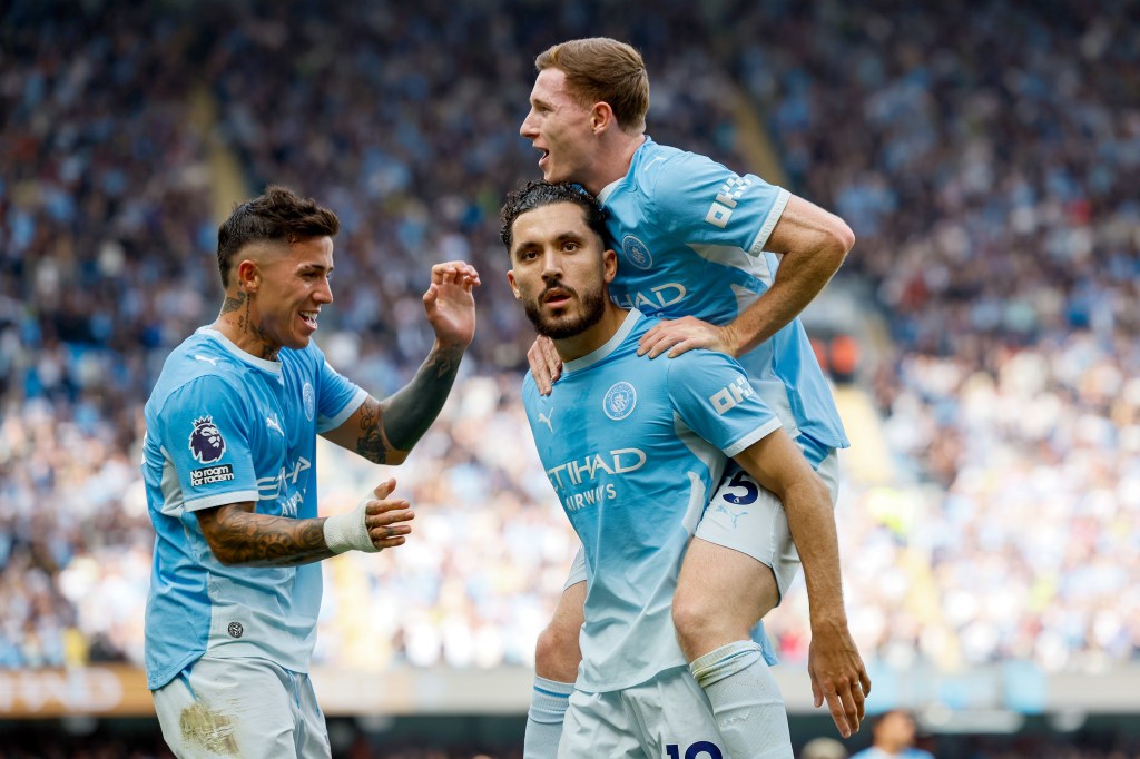 Manchester City players celebrating during the 2026-27 season