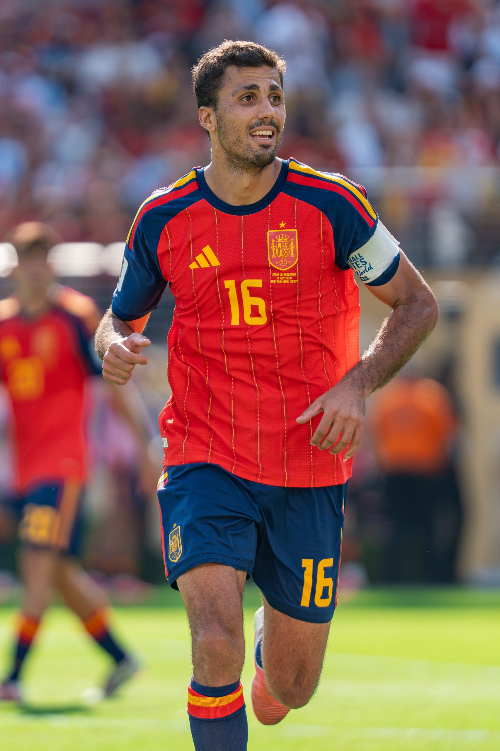 Rodri representing Spain in 2026