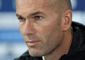 Zinedine Zidane speaking at a press conference