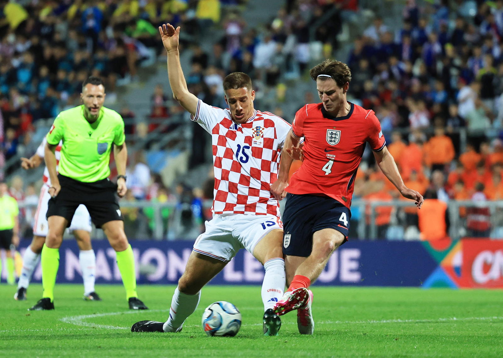 Alex Scott during England's Nations League match against Croatia