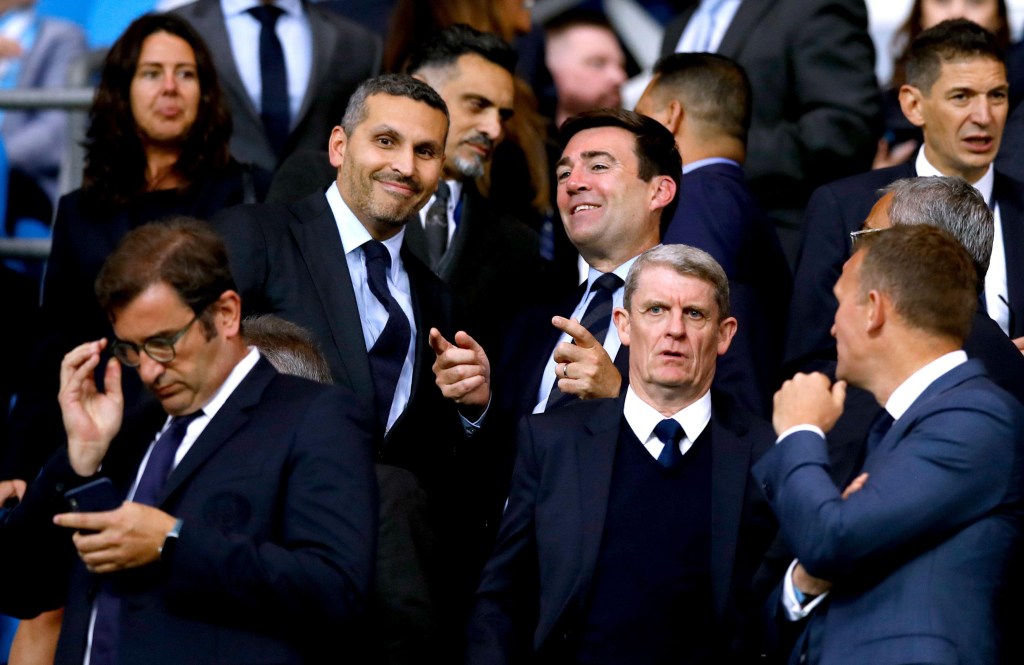 Manchester City chairman Khaldoon Al Mubarak at the Etihad Stadium